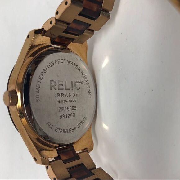 Relic, Round, Bronze & Gold Stainless, Watch - Picture 5 of 5